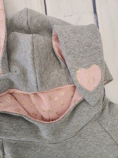 Heart Bunny Hoodie- Made to Order