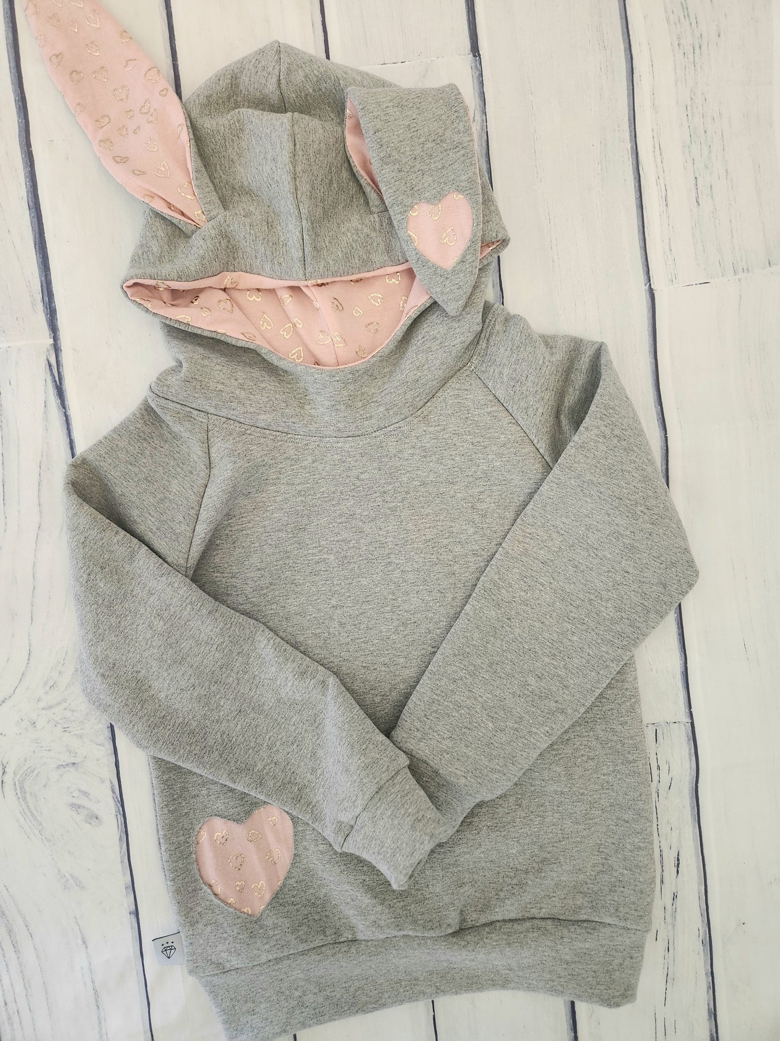 Heart Bunny Hoodie- Made to Order