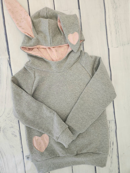 Heart Bunny Hoodie- Made to Order