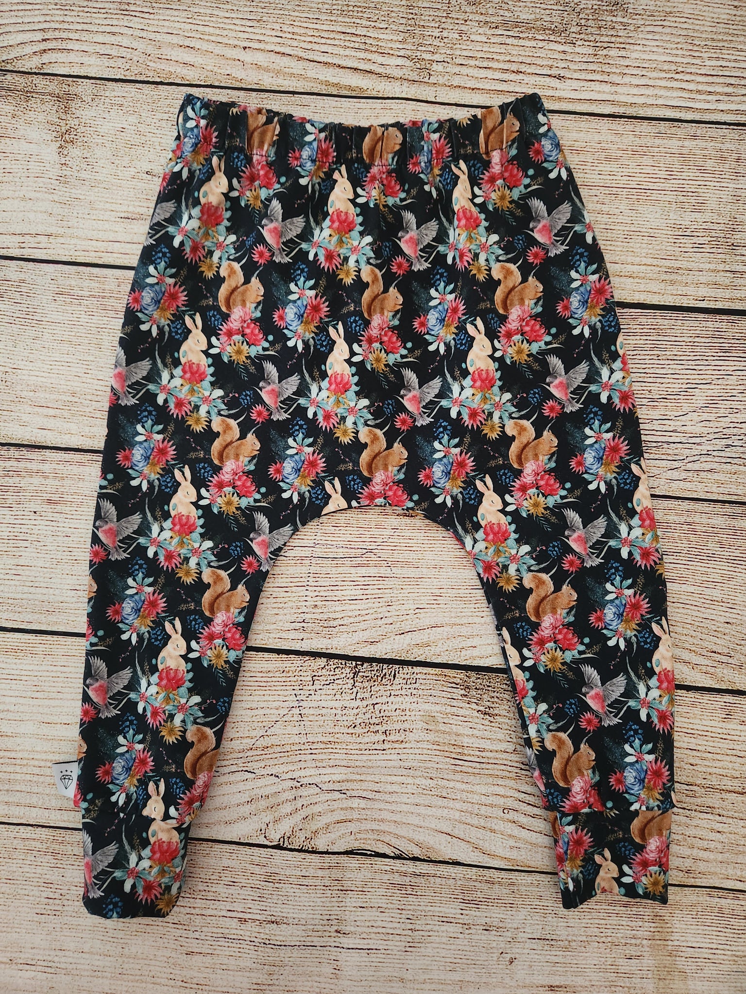Festive Bunnies on Navy Slim Harems