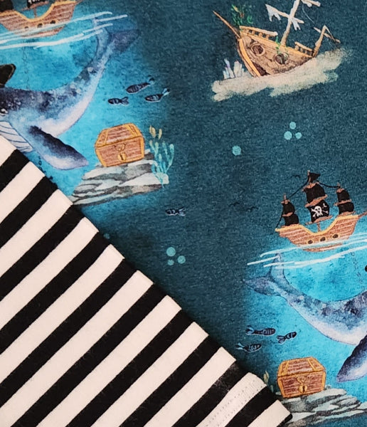 Pirate Whales Romper-Pre Order