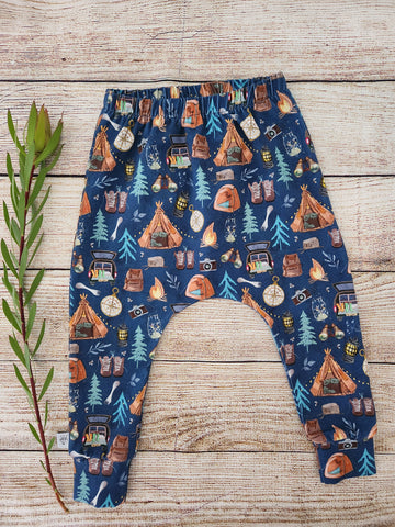 Happy Camper slim harems- Made to order