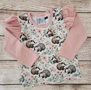 Badgers Flutter tee-Size 1