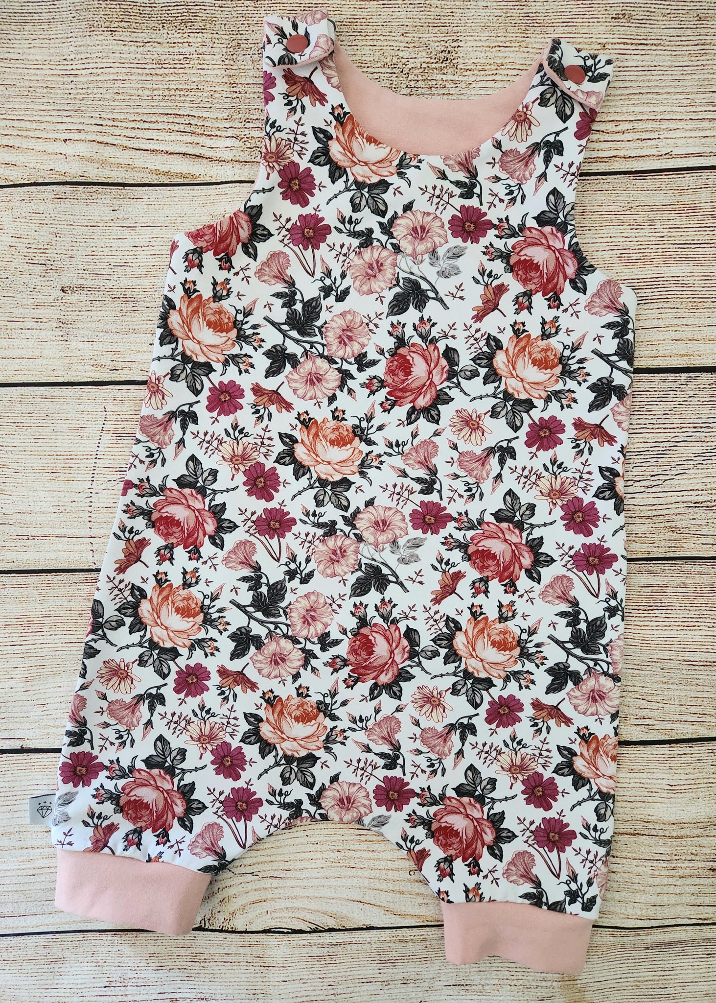 Tilly Floral Shortie Harem Romper-Size 1