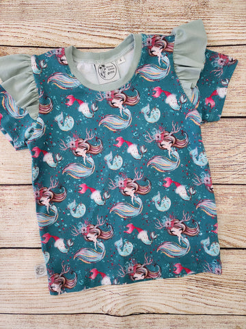 Christmas Mermaids Tee-Ready to send