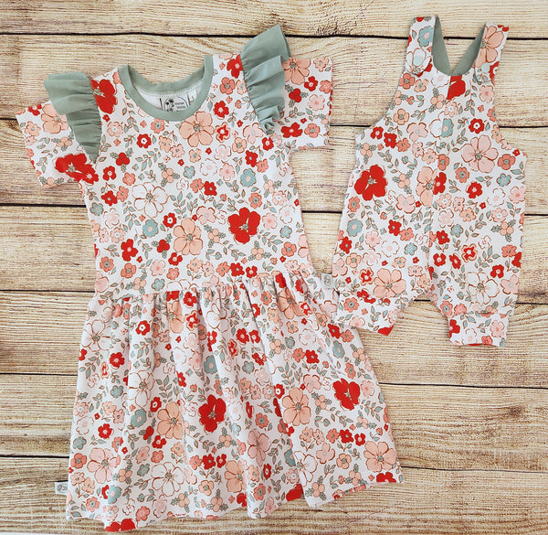 Eve Floral Flutter Dress-Pre Order