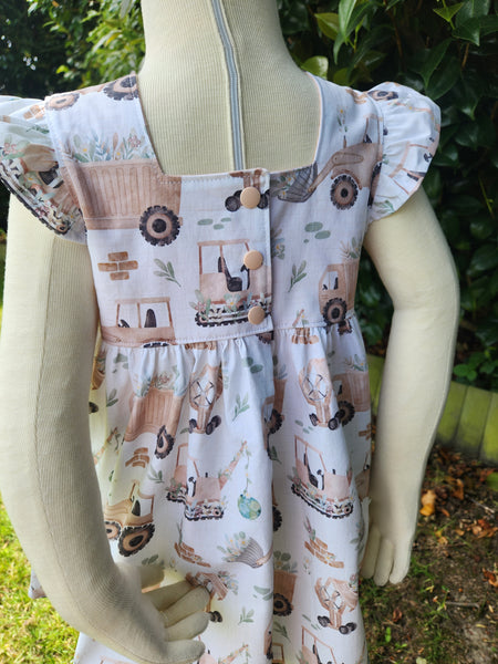 Floral Construction Posie Dress- Size 3