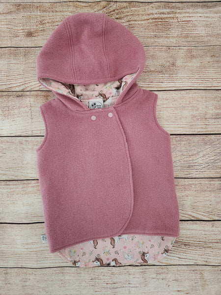 Wool Vest-Orchid/Unicorns