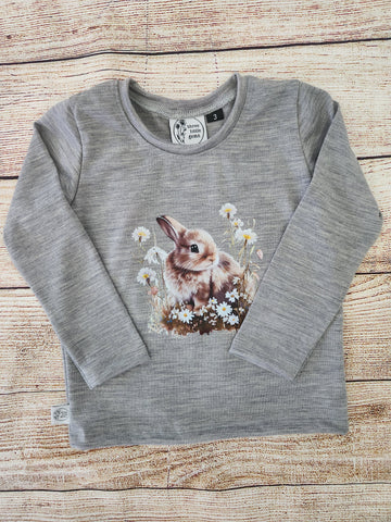 Grey Merino Bunny Tee-Pre Order