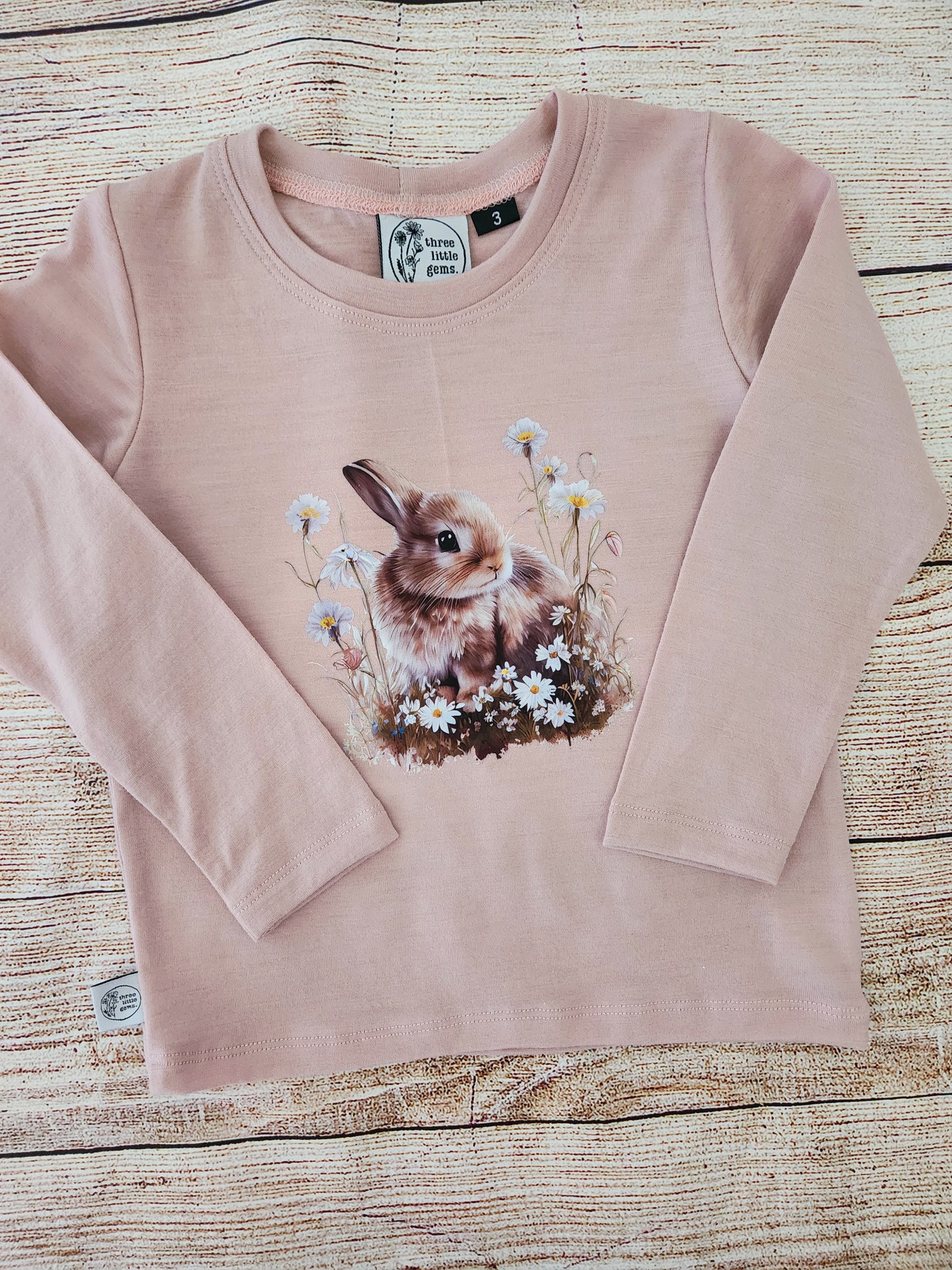 Pink Merino Bunny Tee-Pre Order