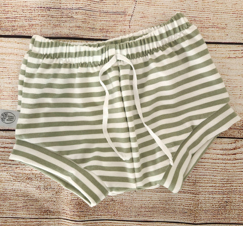 Green Striped Shorties