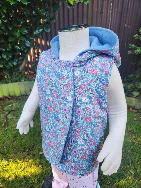 Dusky Blue Wool Vest