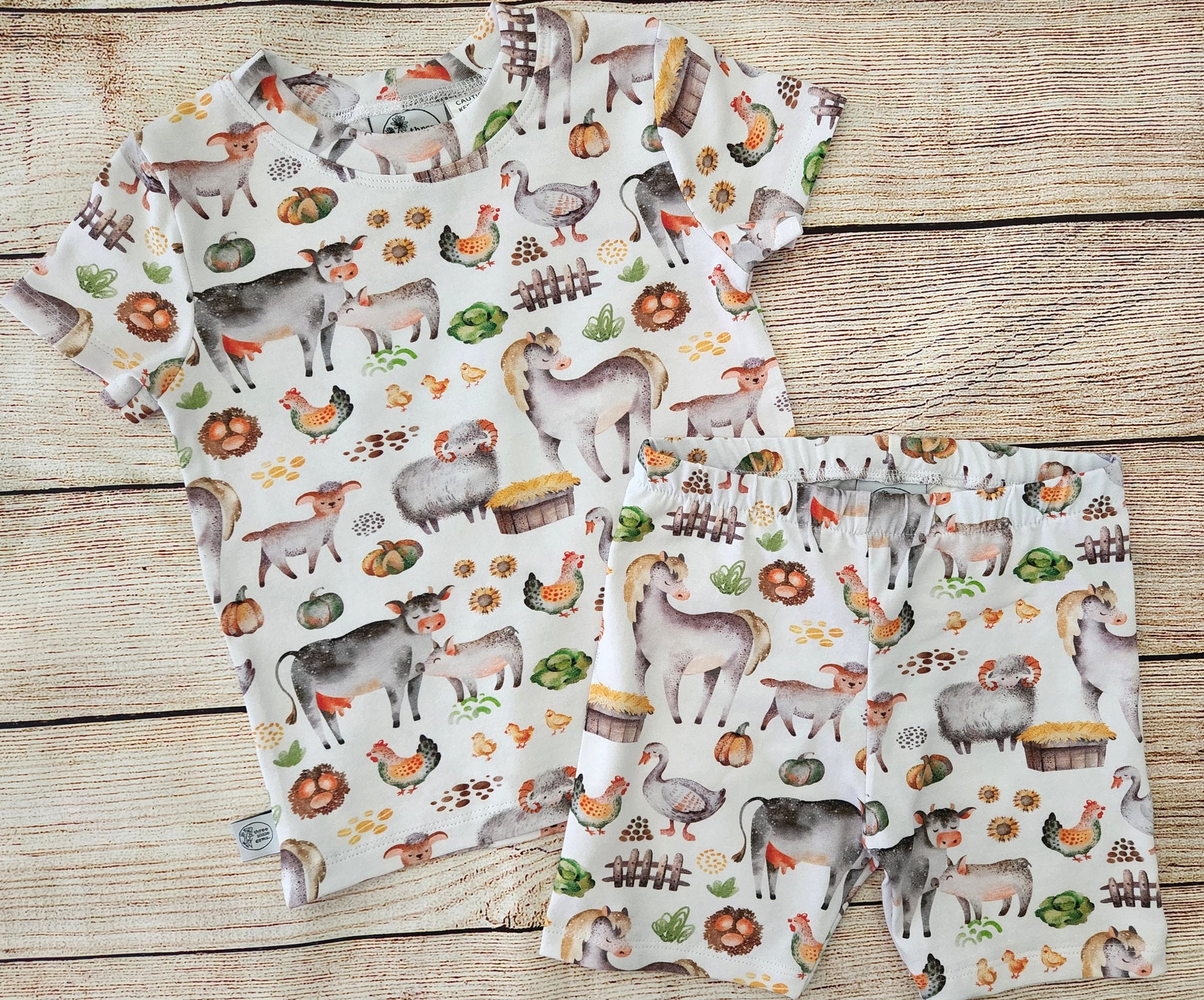 Farmyard Pjs- Made to order