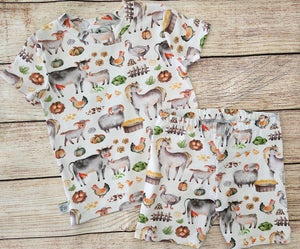 Farmyard Pjs- Made to order