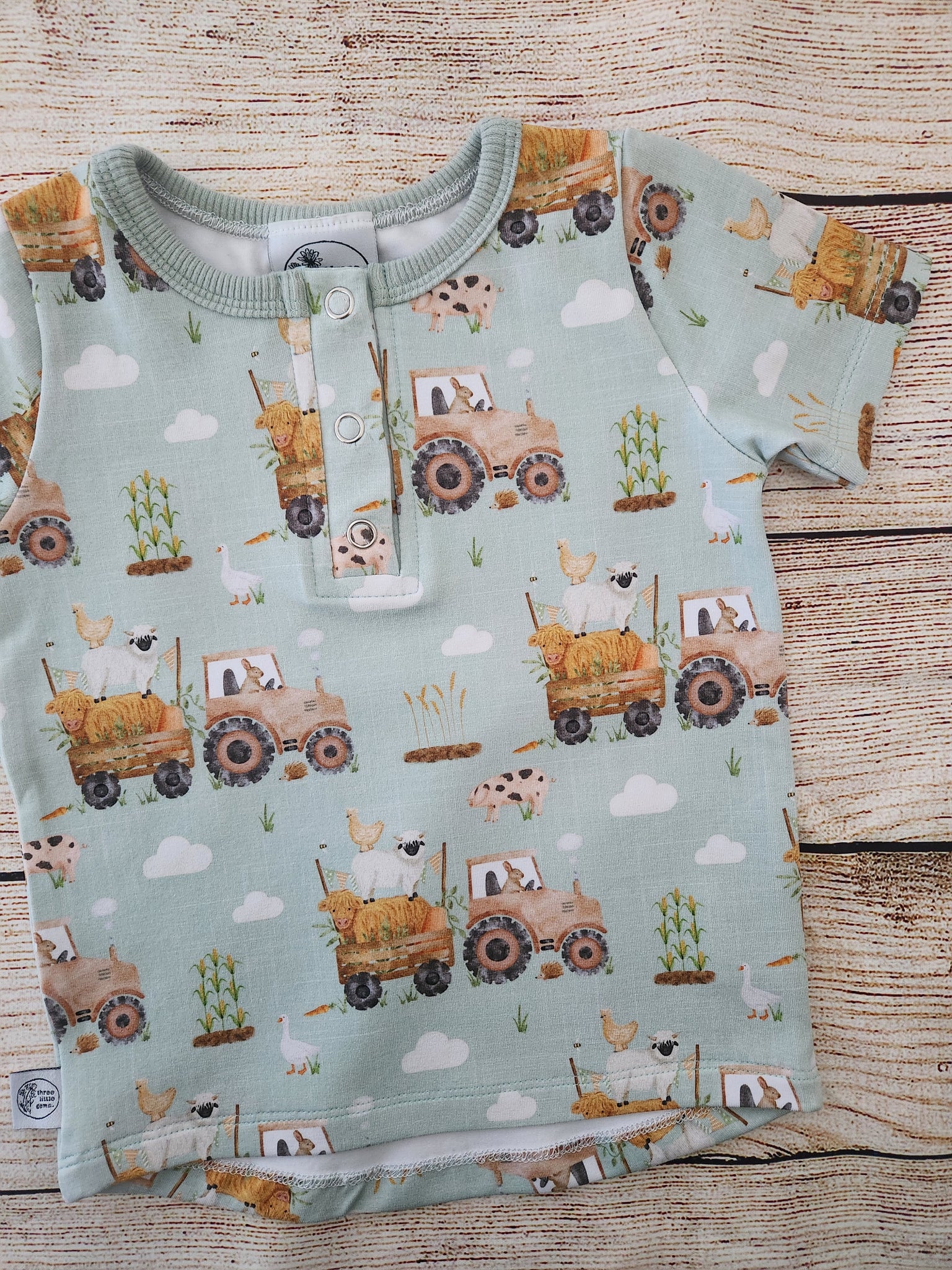 On the Farm Henley Tee- Pre Order