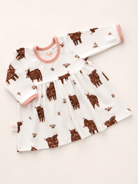 White Highland Cow Peplum top- Pre Order