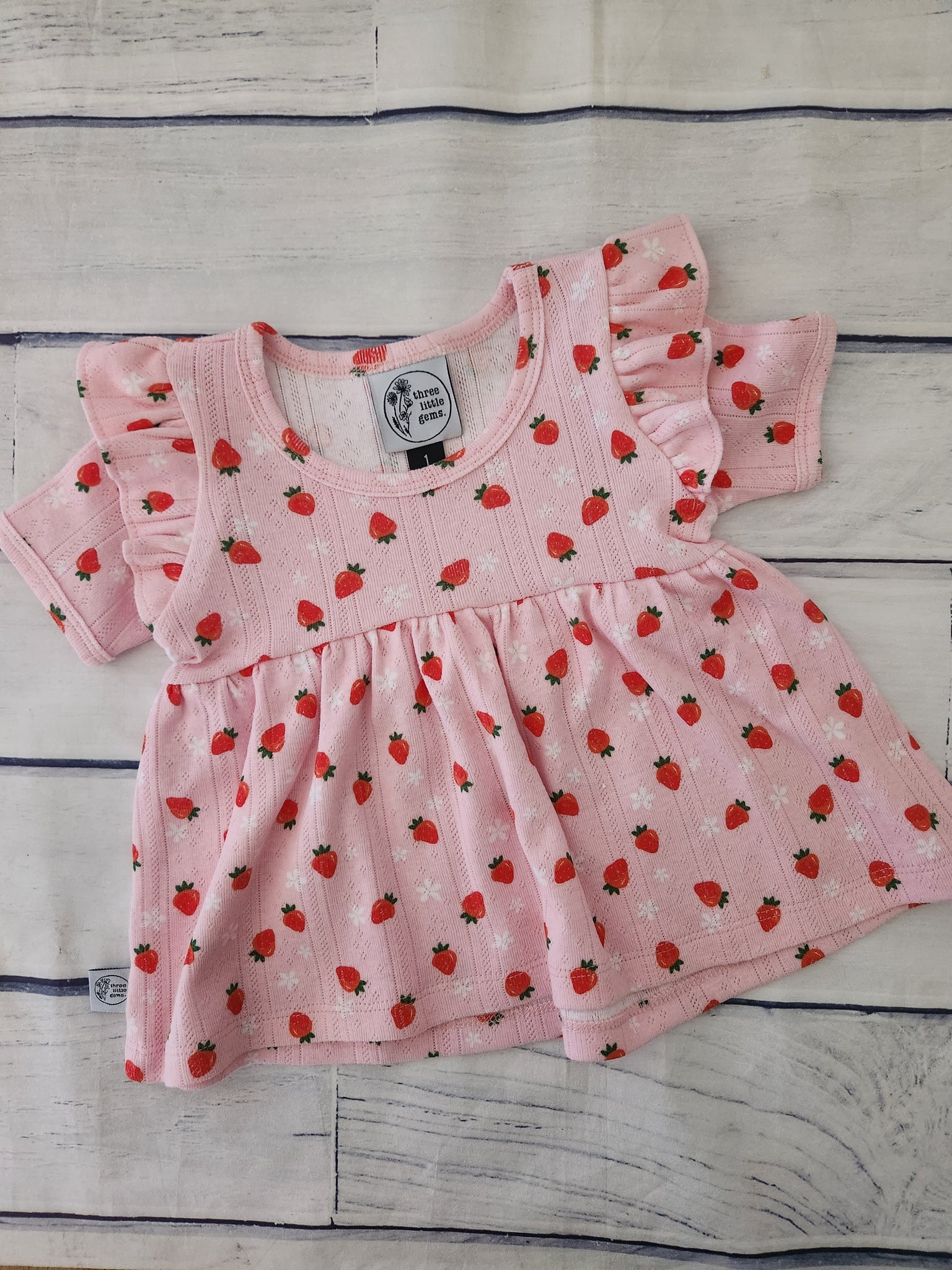 Strawberry Peplum top- Pre Order