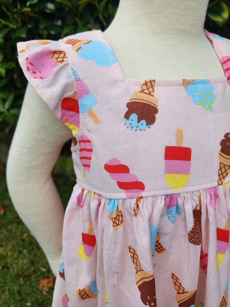 Trixie Dress- Ice Blocks -Size 3