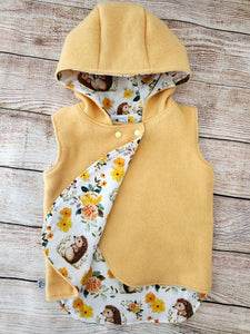 Yellow Hedgehog Wool Vest