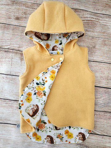 Yellow Hedgehog Wool Vest