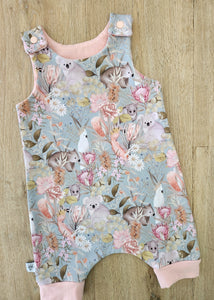 Australian Wildlife shortie harem romper-6-9m