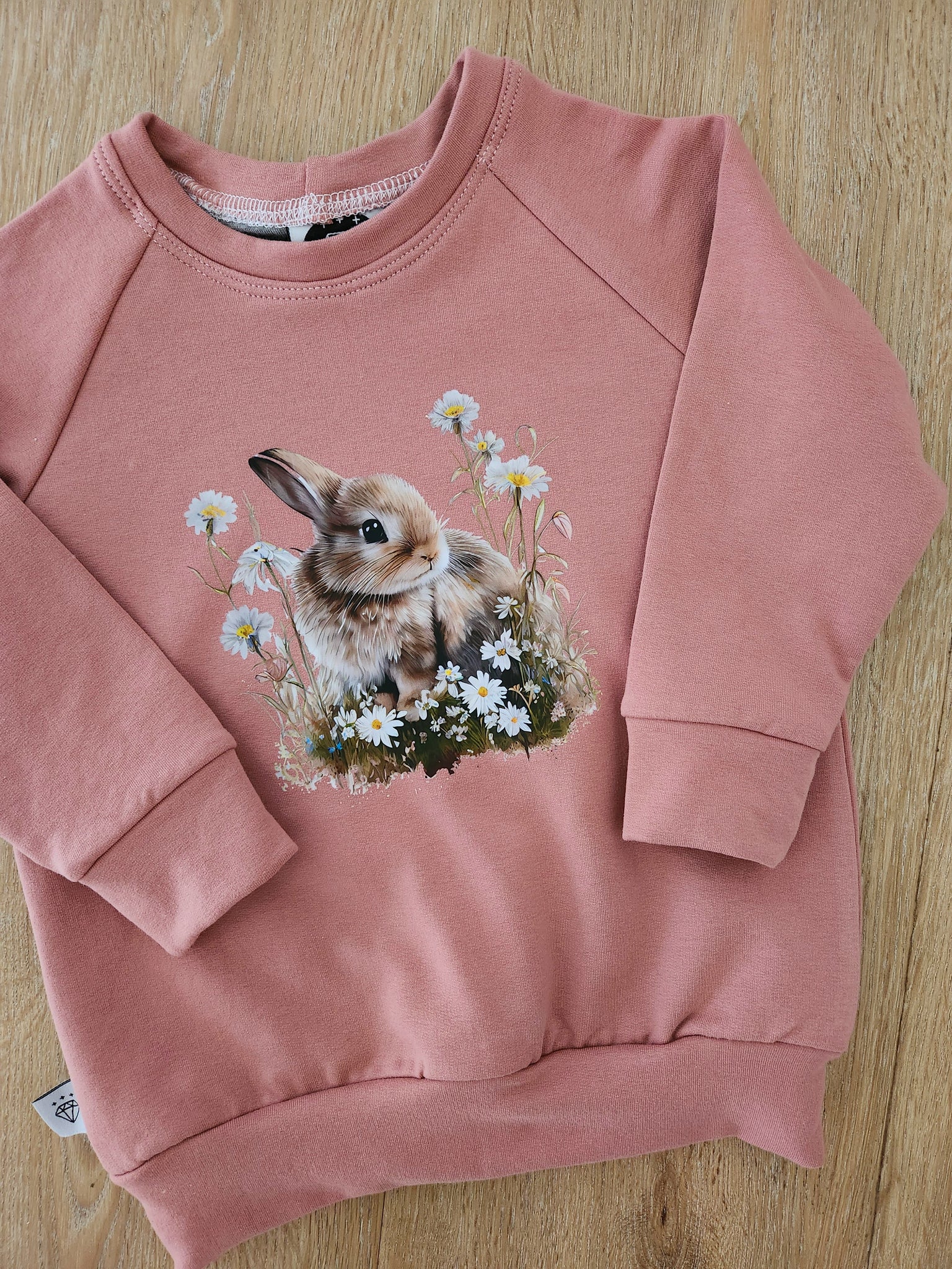 Vintage Rose Bunny Crew Sweater-Pre Order